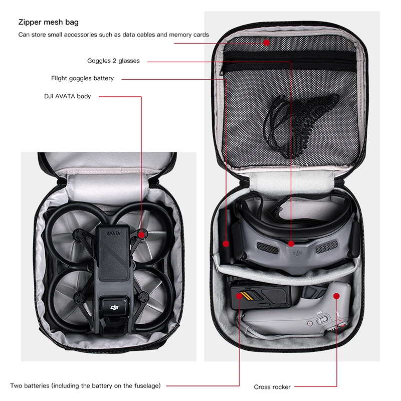 Portable Case Dual Layer Stora - Drone Battery Bag reseña y precio