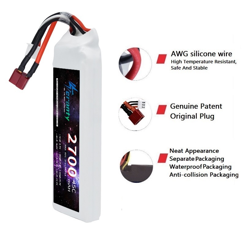 1/3PCS 2S 7.4V Lipo Battery 27 - Drone Battery Connector reseña y precio