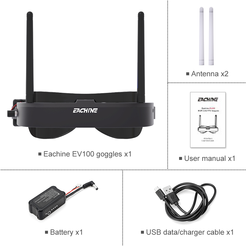Eachine EV100 720*540 5.8G 72C - Drone Battery Box reseña y precio