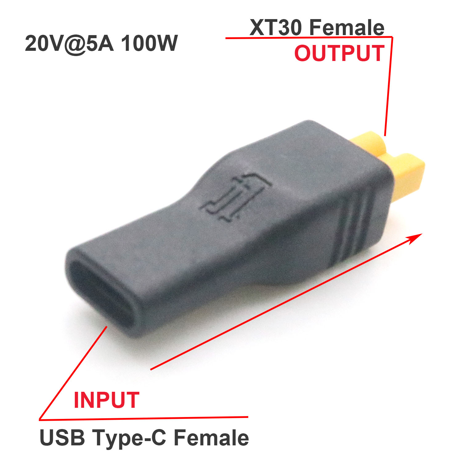 1pc USB Type C Female Input to - Drone Battery Connector reseña y precio