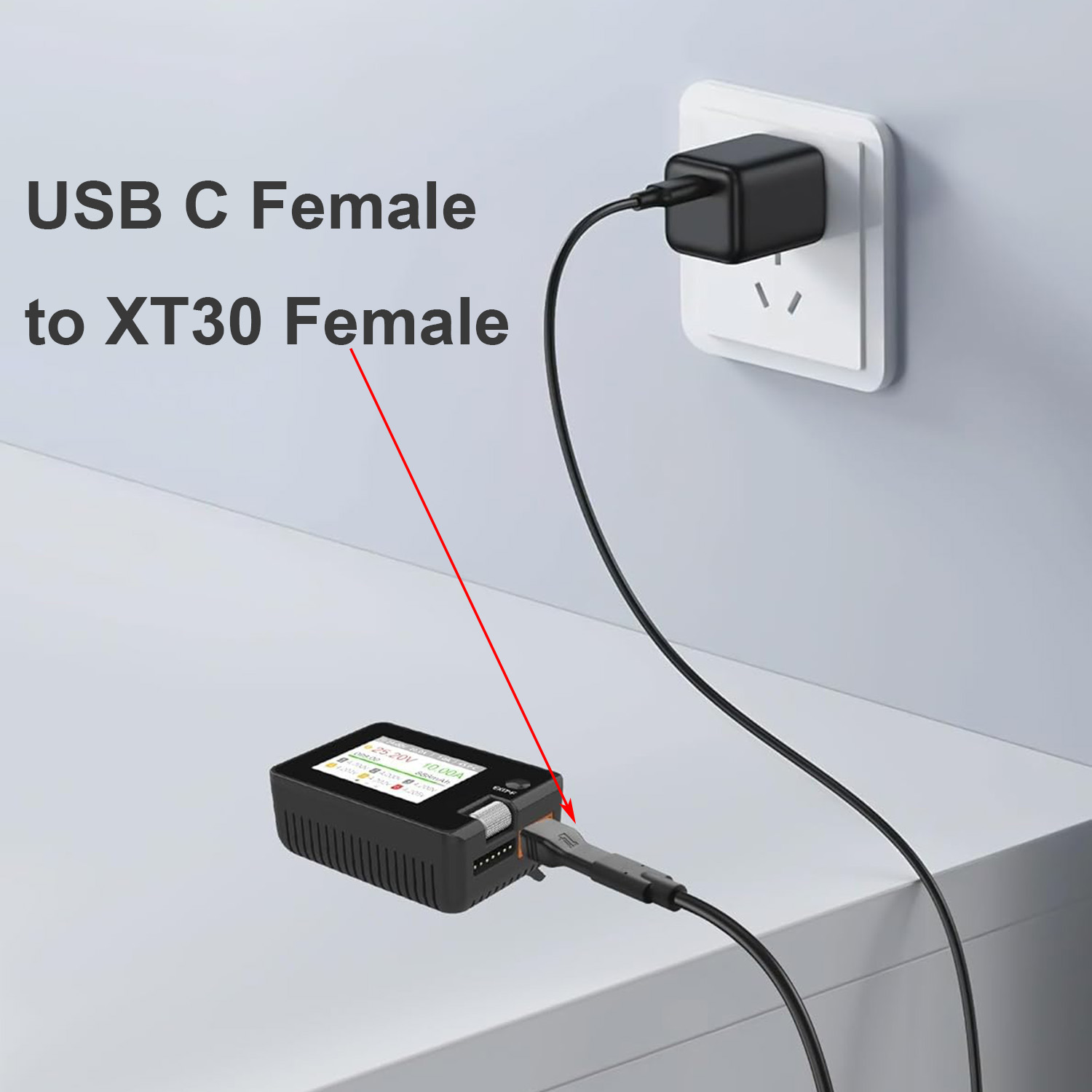 1pc USB Type C Female Input to - Drone Battery Connector reseña y precio