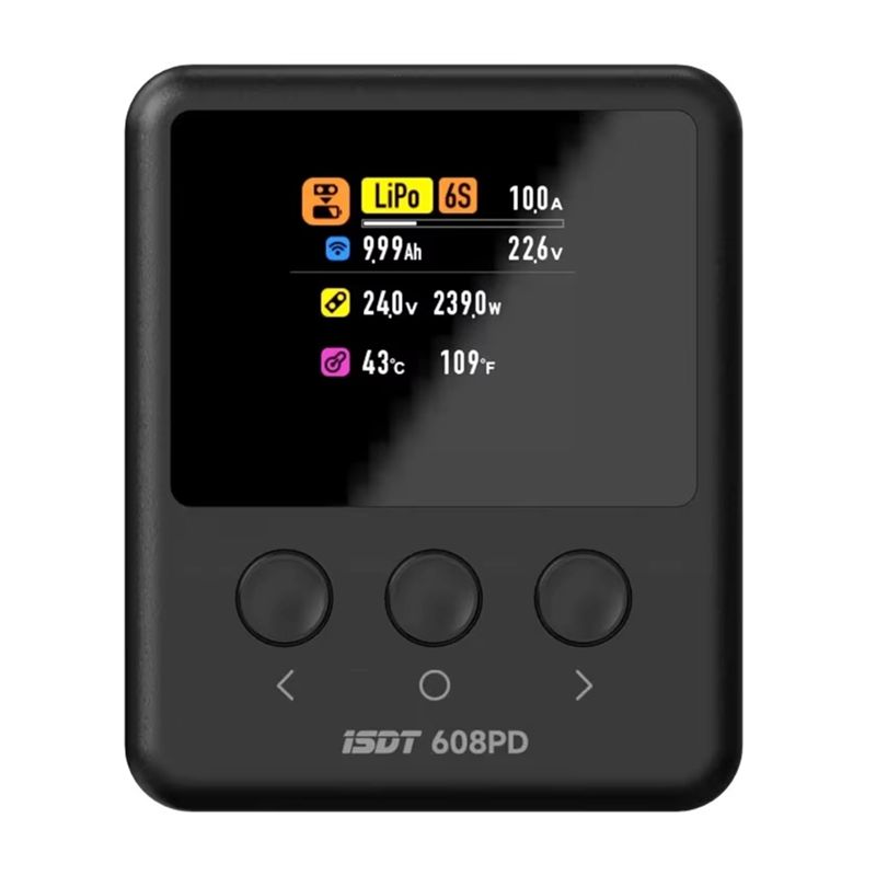 ISDT 608PD DC 240W/10A USB C 1 - Drone Battery Smart reseña y precio
