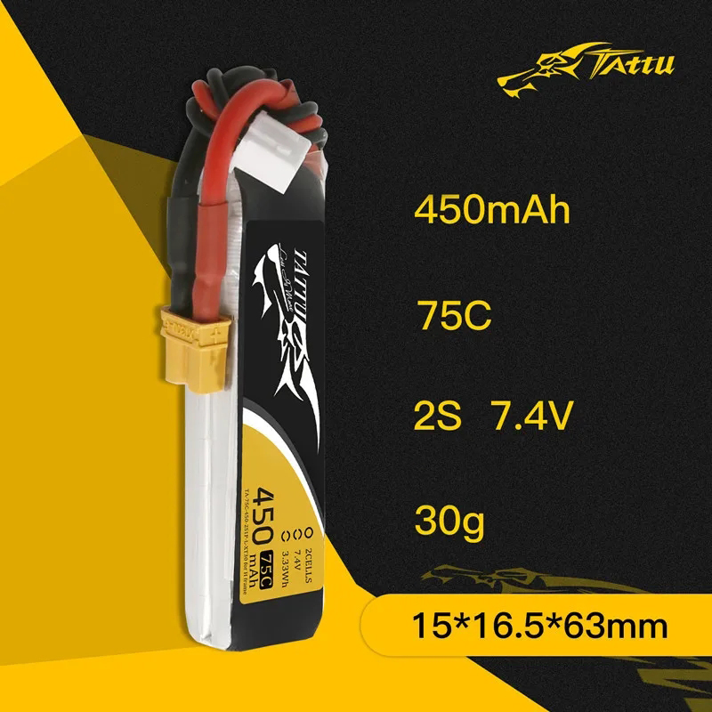 3Pcs NEW TATTU 450/500/550mAh  - Drone Battery 3S reseña y precio