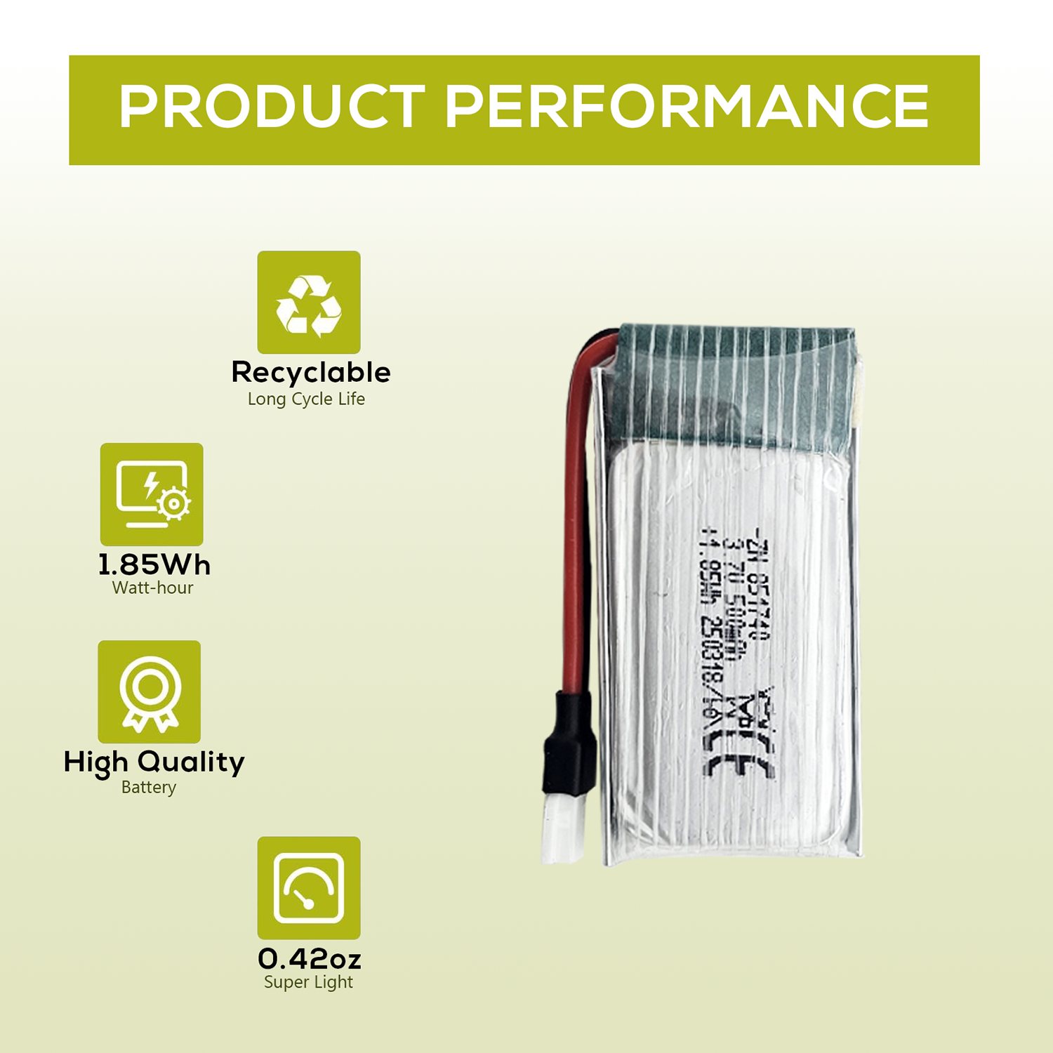 5Pcs 3.7V 500mAh LiPo Batterie - Drone Battery Bag reseña y precio